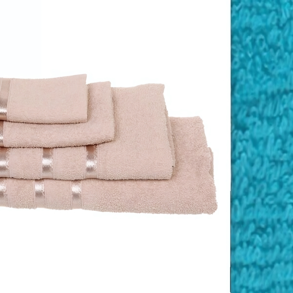 Полотенце махровое 50*90см «LUNA» цвет голубой 06000 плотность 360гр/м2