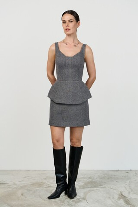 Юбка мини шерстяная