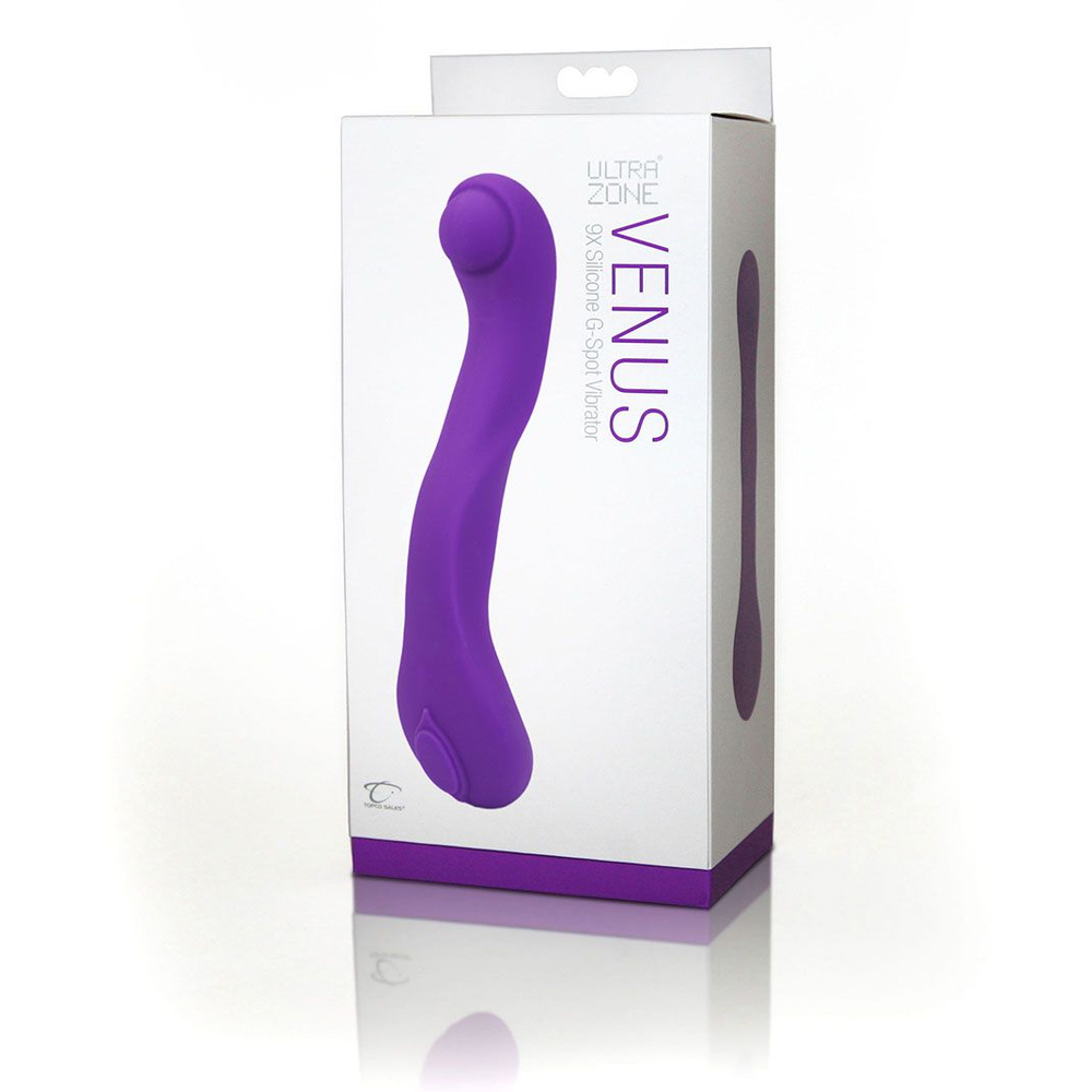 Фиолетовый вибратор для стимуляции точки G Venus - 20,3 см. (Цвет: фиолетовый)