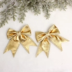 Бант на ёлку «Нежность» 14*16*6 (набор 2 шт) см, Шампань