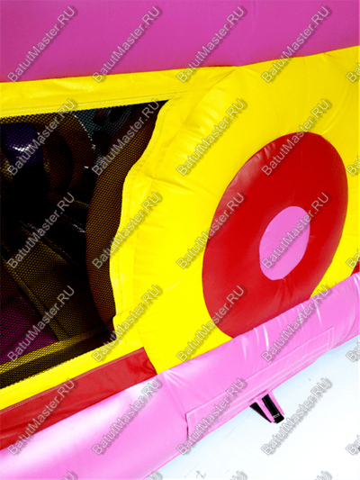 Коммерческий надувной батут "Мороженое розовое" 6*4*2,8 м