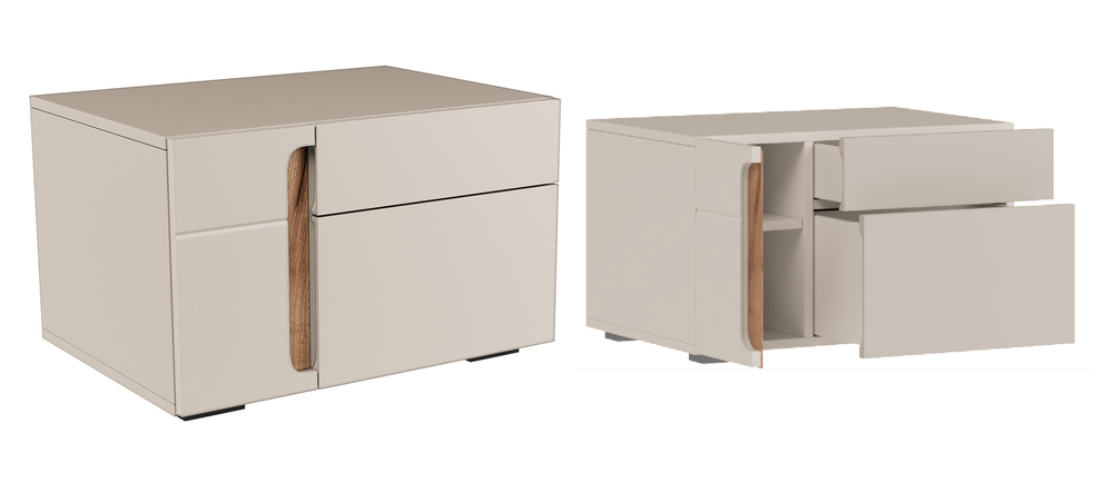 Тумба прикроватная левая Валенсия кашемир/софт сантьяго