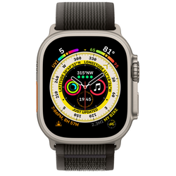 Apple Watch Ultra 49 mm Titanium Case with Black/Gray Trail Loop