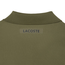 Мужское теннисное поло Lacoste Ultra Dry Printed Slim Fit Tennis - khaki green
