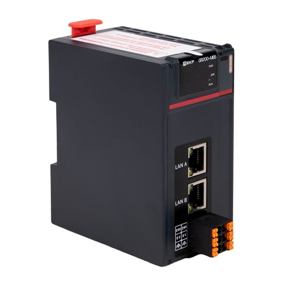 Модуль сетевой удалённого расширения ввода и вывода Modbus TCP GR200-MBS D-CARD EKF