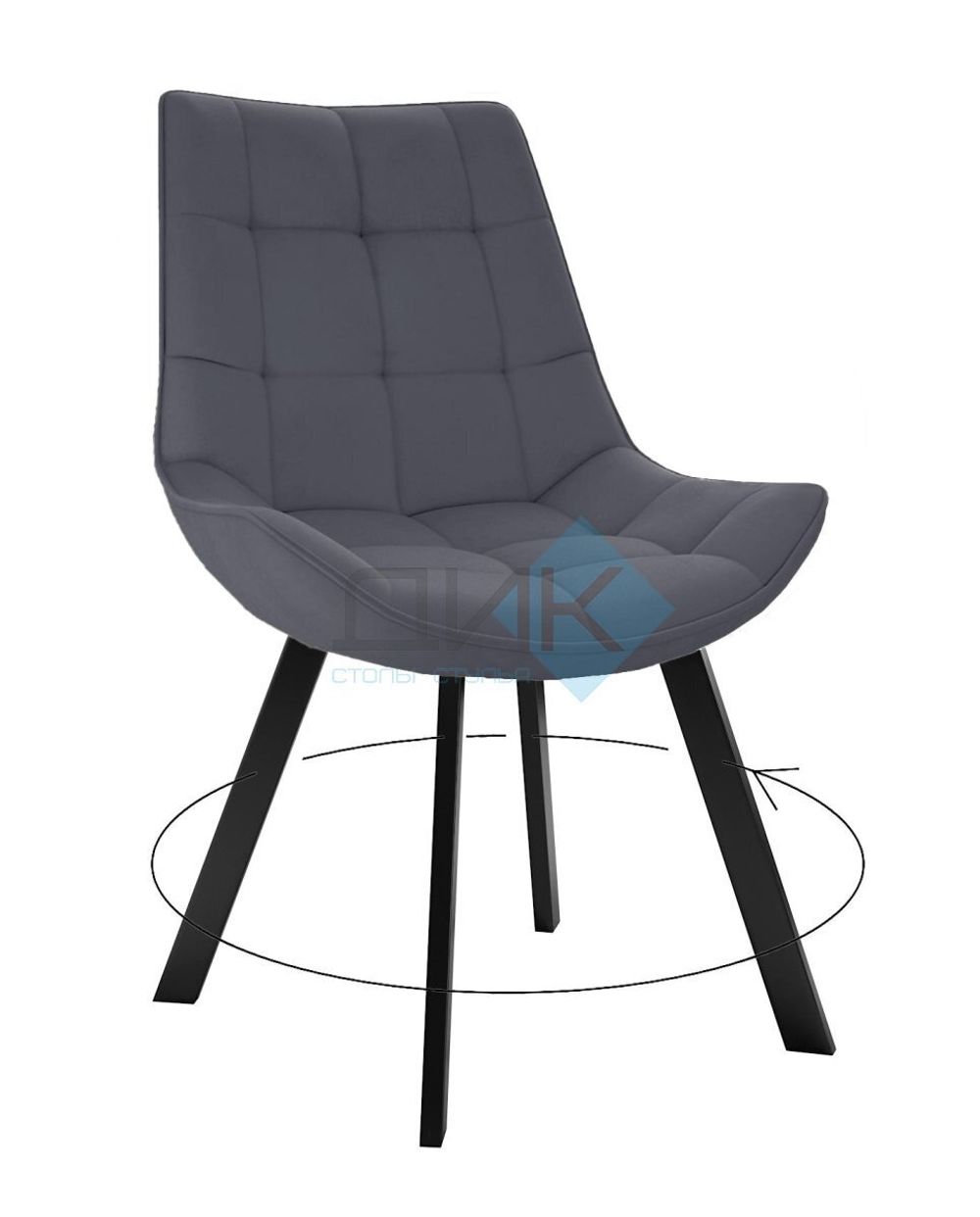 Стул DikLine 263 поворотный опоры чёрные