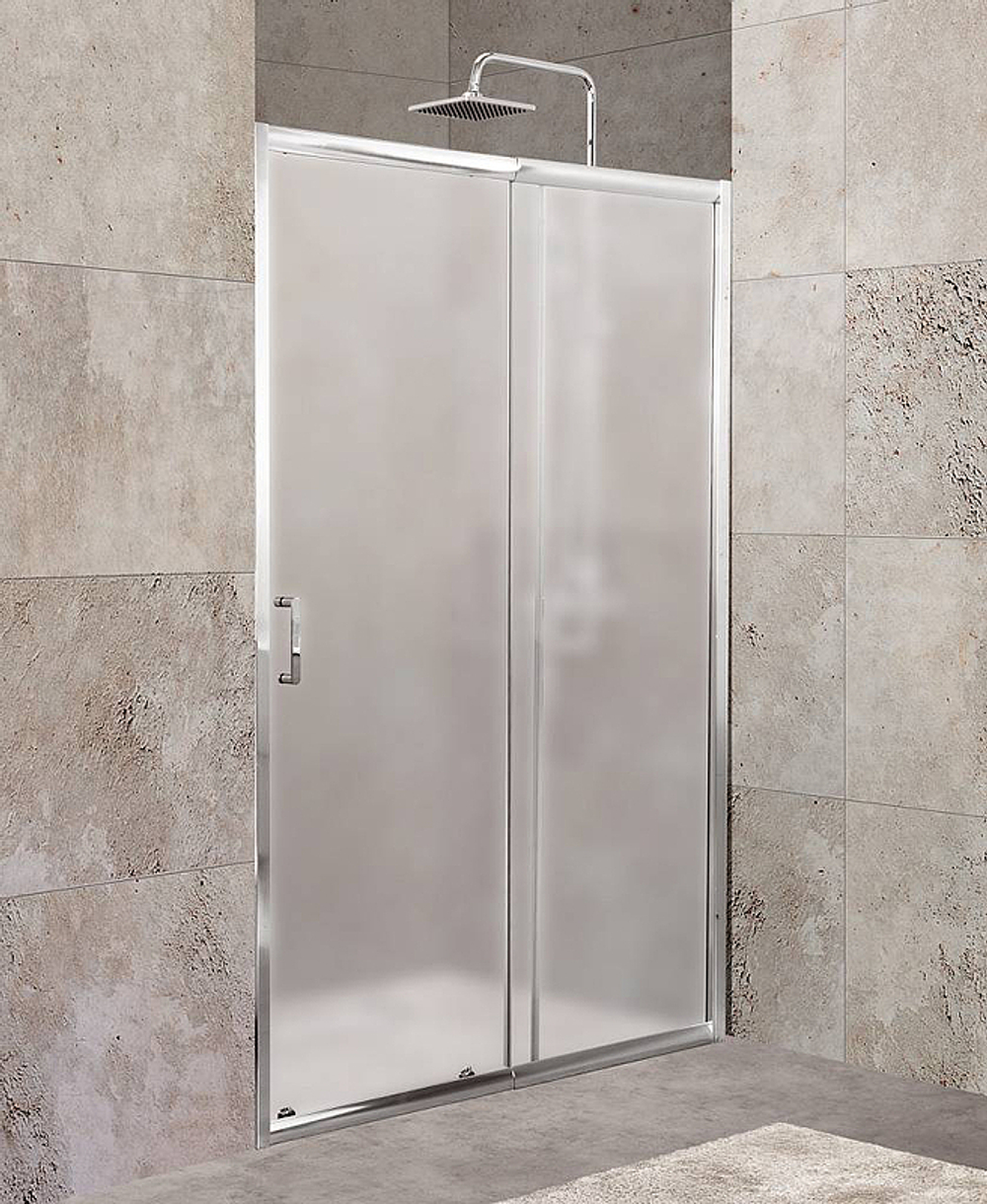 Душевая дверь BelBagno Unique 115 UNIQUE-BF-1-100/115-P-Cr профиль Хром стекло рифленое