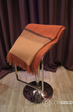 Плед из шерсти Альпаки 170x210 см. - розово-бежевый (арт. AGG001)