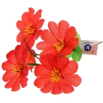 Цветы искусственные 30см «Цветочная фантазия» 5 цветков ярко-красные