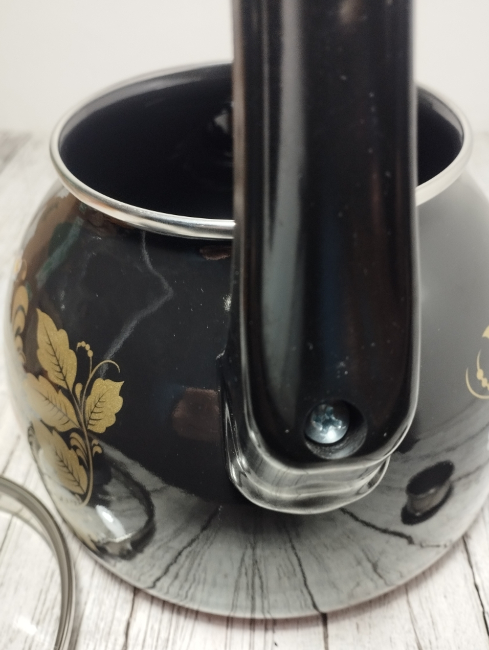 Чайник 3л сфер со свист Рябина черный с подпылом  4с209/я