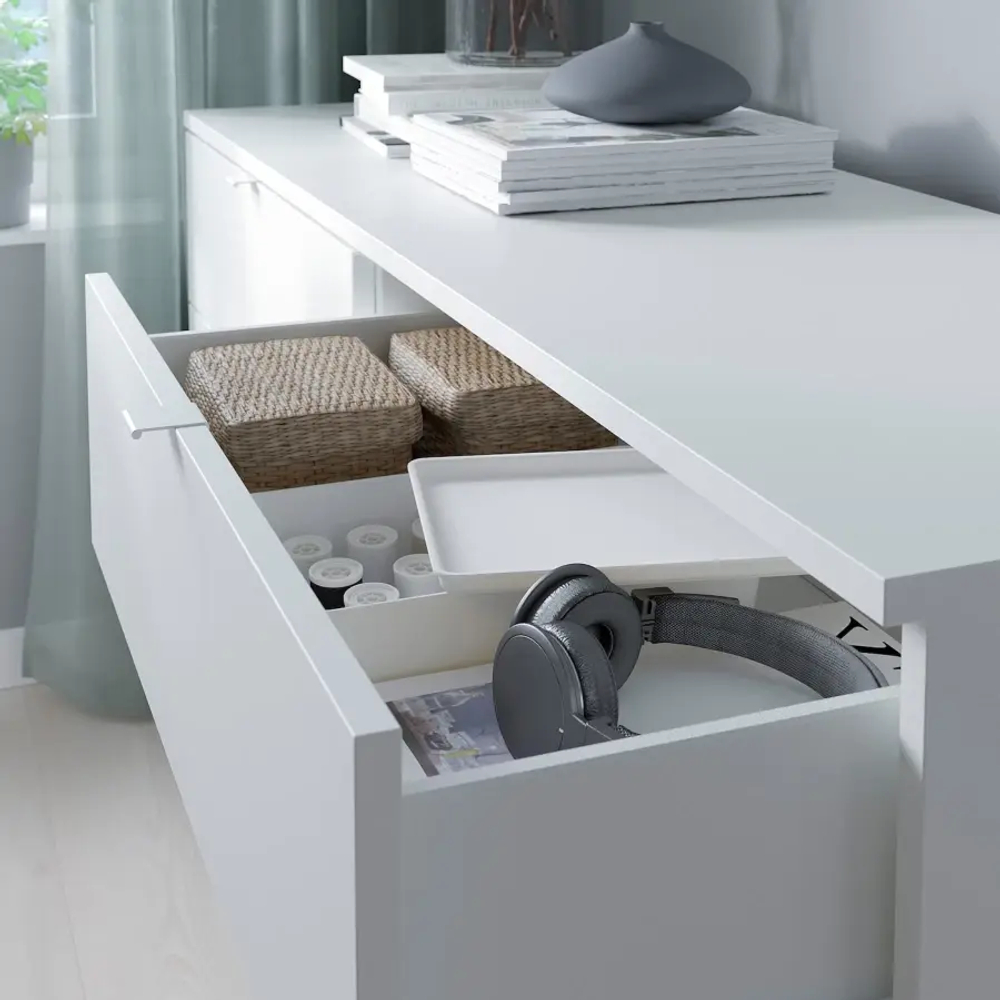 Комод с 6 ящиками - IKEA VIHALS/ВИХАЛС ИКЕА, 47х75х140 см, серый