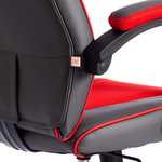 Кресло RACER GT new кож/зам/ткань, металлик/красный, 36/08