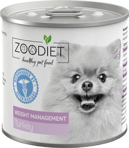 Консервы диета для собак Zoodiet Weight Management Turkey Индейка контроль веса 240 г