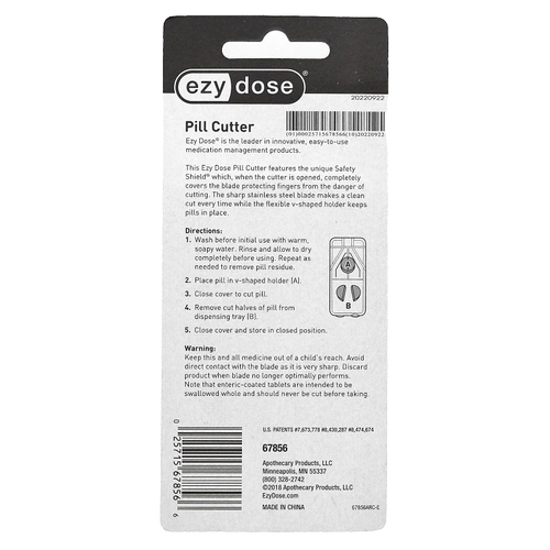 Ezy Dose, Safe Shield, таблетка для резки таблеток, 1 шт.