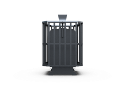 Банная печь Душа- 15 Сетка Высечка Закрытая Каменка стекло