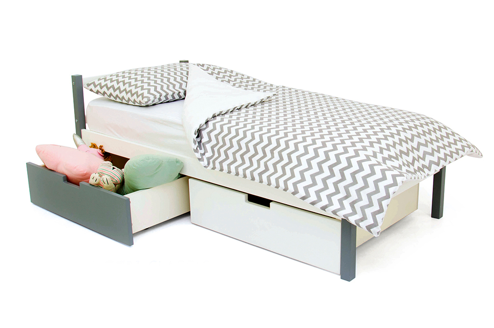 Детская кровать Бельмарко Svogen classic графит-белый