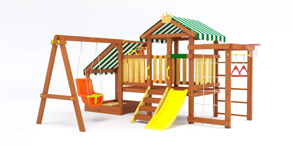 Деревянная игровая площадка для малышей