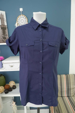 Рубашка Terranova с коротким рукавом 44 размер