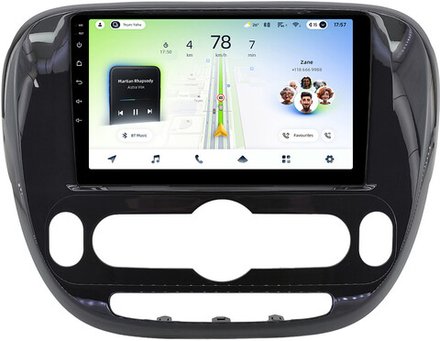 Магнитола для KIA Soul 2 2014-2019 (климат, рамка глянцевая) - Teyes CC4L монитор 9" IPS на Android 14, Snapdragon 662, CarPlay, 4G SIM-слот