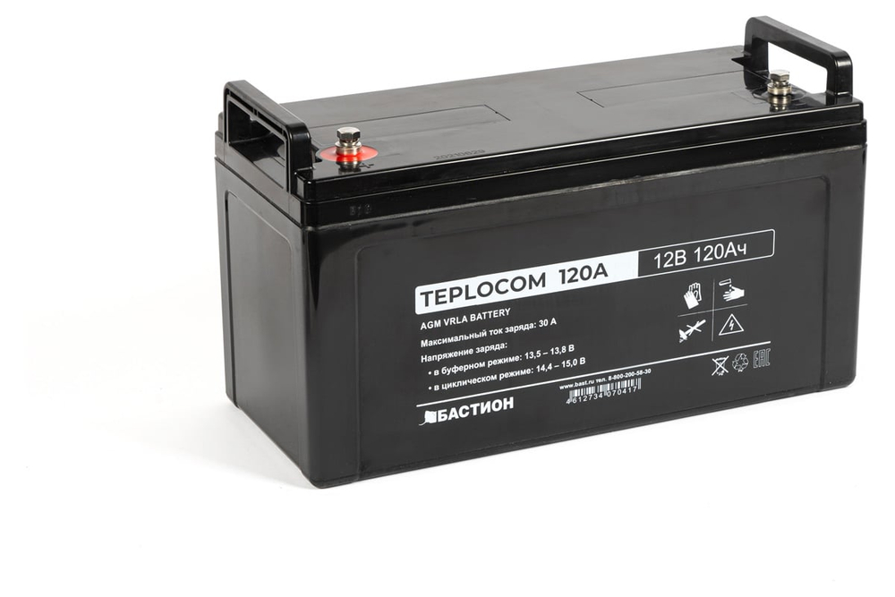 Аккумулятор герметичный свинцово-кислотный TEPLOCOM 120Ач