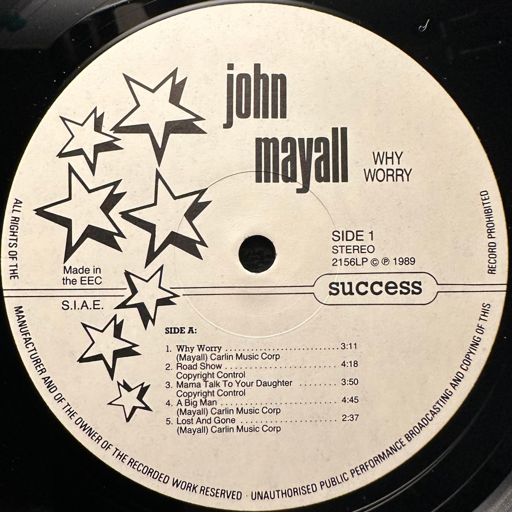 John Mayall - Why Worry (Европа 1989г.)