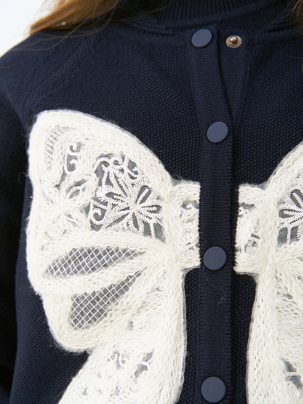 Кардиган для девочки AT1118 синий-белый