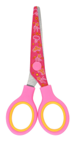 Ножницы детские 13см. "Принцесса" безопасные ручки пластиковые, розовый (Schoolformat)
