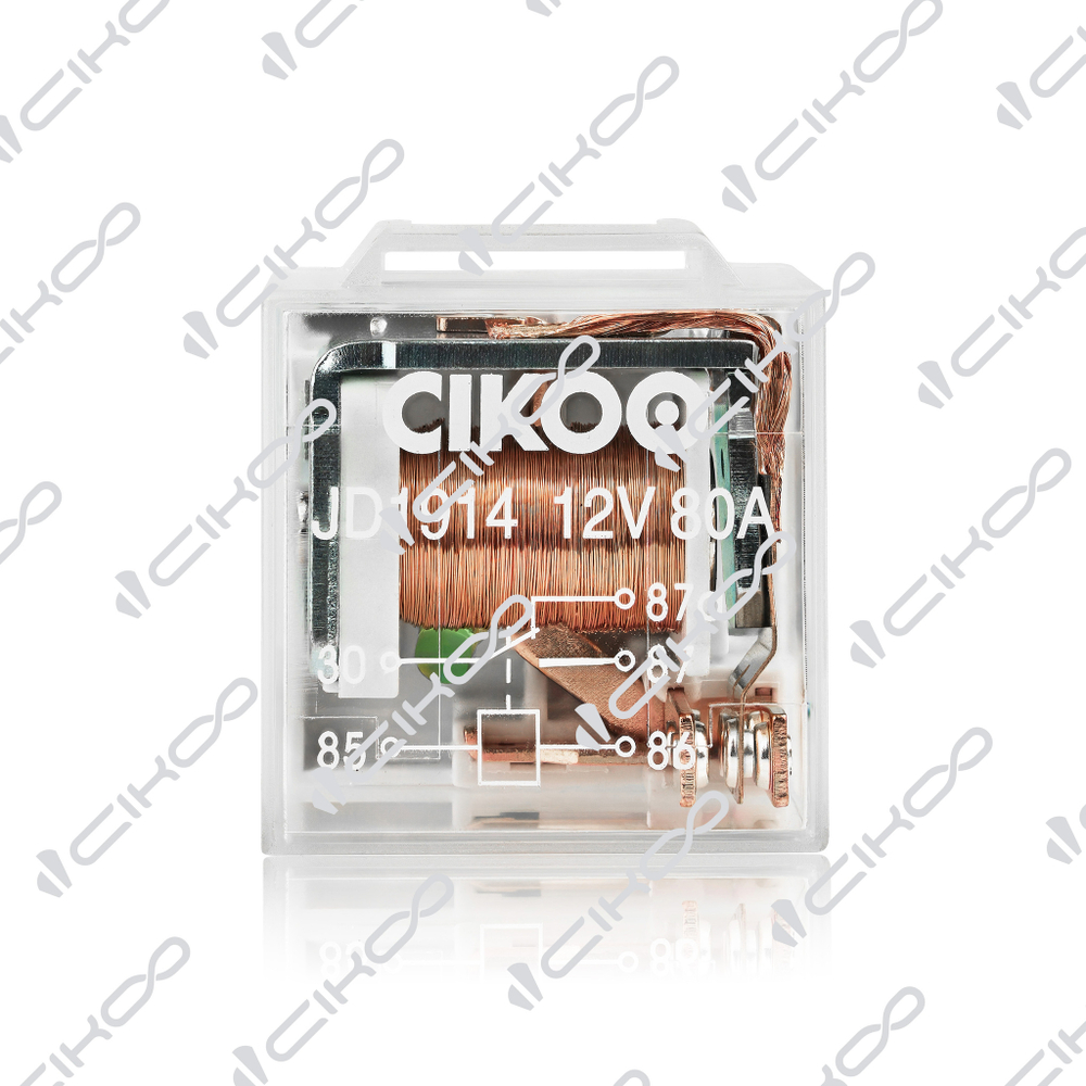 Реле 5ти-контактное 12v 80А Cikoo с индикатором