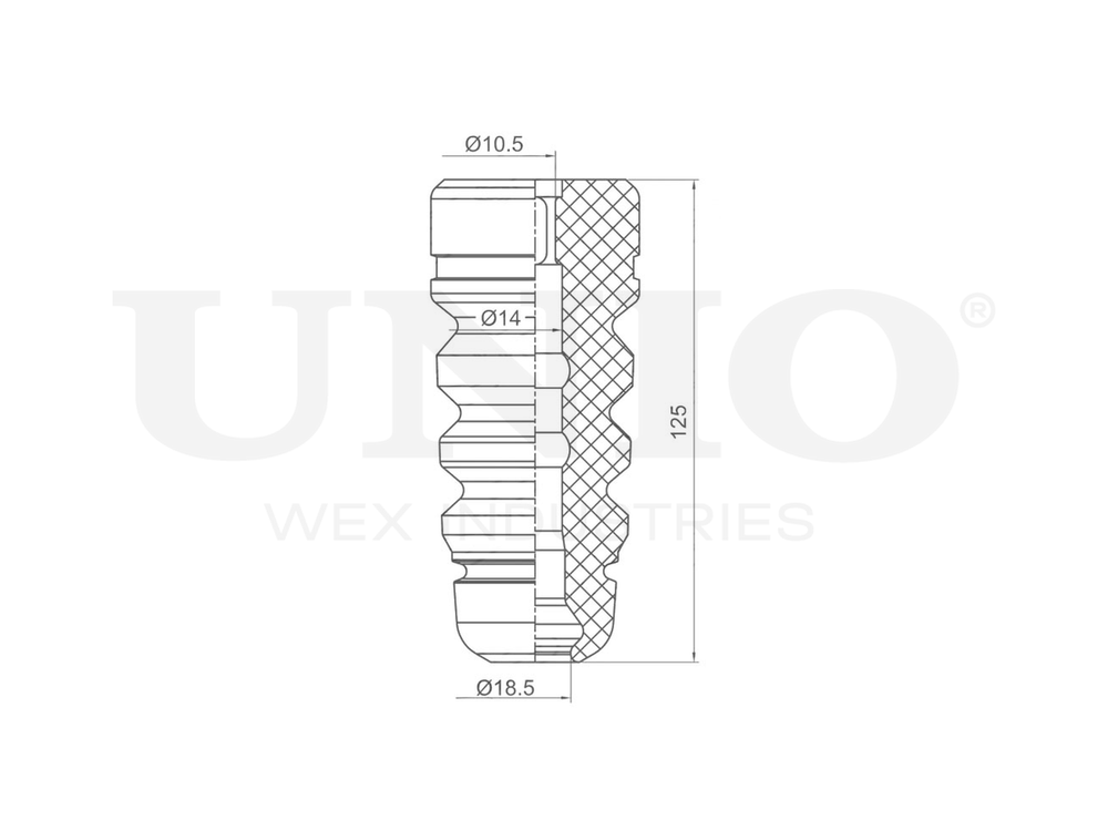 Отбойник заднего амортизатора UNIO DUC-40034