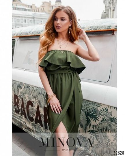 Платье 8608-хаки Minova Фото 2