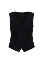 Жилет с карманами, Черный