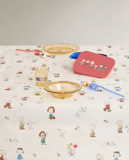 ZARA HOME СКАТЕРТЬ С ПРИНТОМ "CHILDREN'S PEANUTS™", КРЕМОВЫЙ