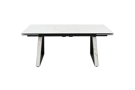 Стол Аврора Монако NEW, Керамогранит, Черный матовый муар/Calacata vaglioro