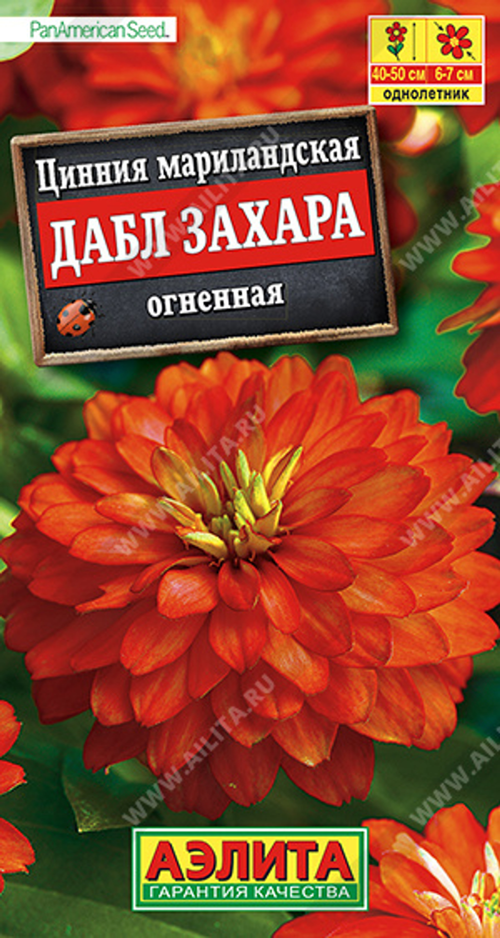 Циния Дабл Захара огненная 5шт Аэлита
