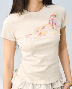 Женская футболка HARSHandCRUEL WMNS "Flowers" Crop Tee