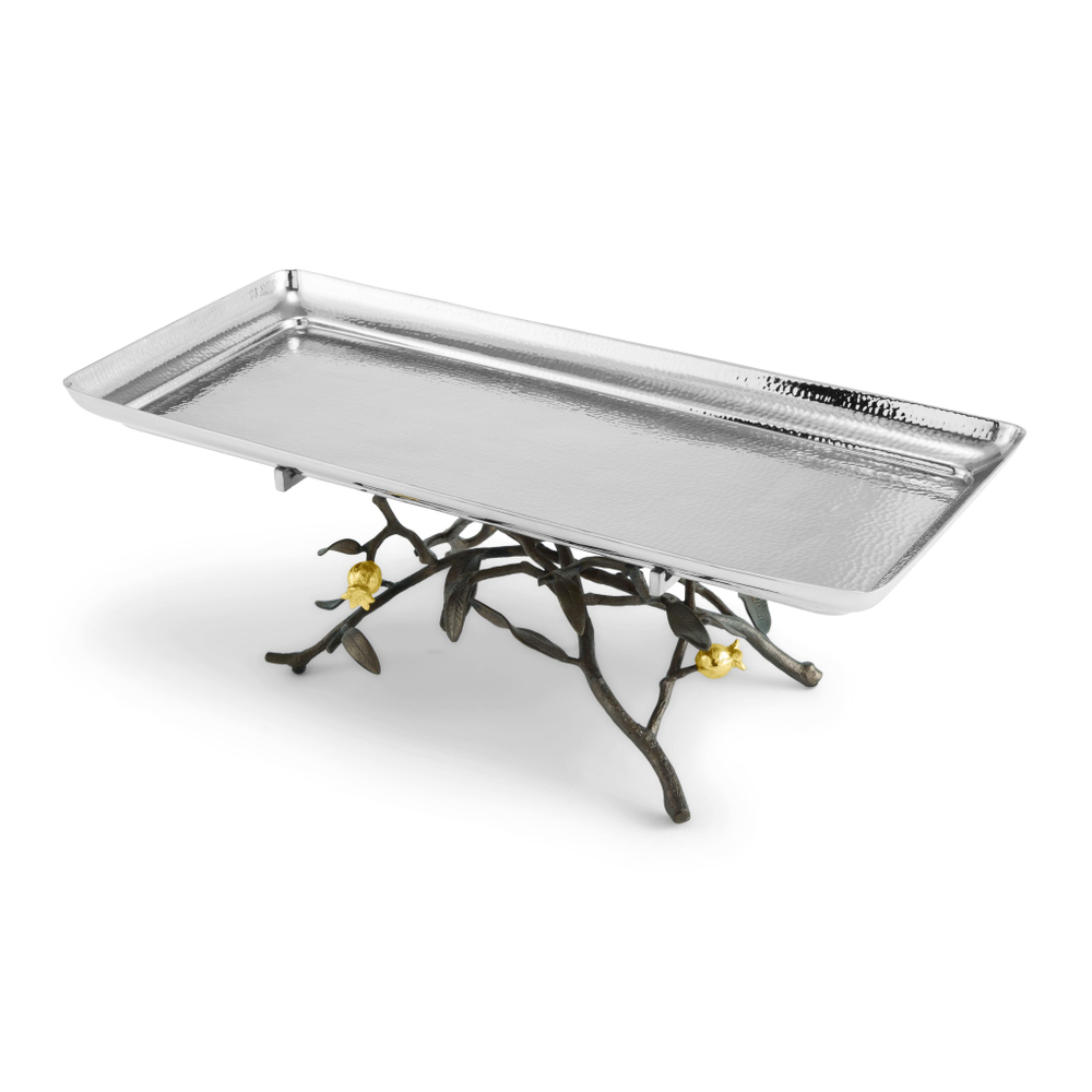 Поднос прямоугольный на ножках 45x20см Michael Aram Гранат