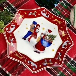 Lenardi 305-188 Набор из 6 тарелок 15,5см НОВЫЙ ГОД в под.уп.(х24)Фарфор