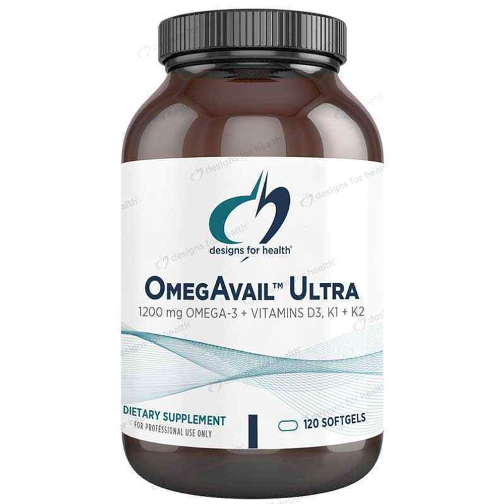 Designs For Health - OmegAvail™ Ultra with Vitamin D3, K1 and K2 - 120 softgels