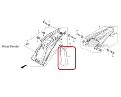 17218-KZZ-900. MUDGUARD. Honda CRF250L-M-Rally