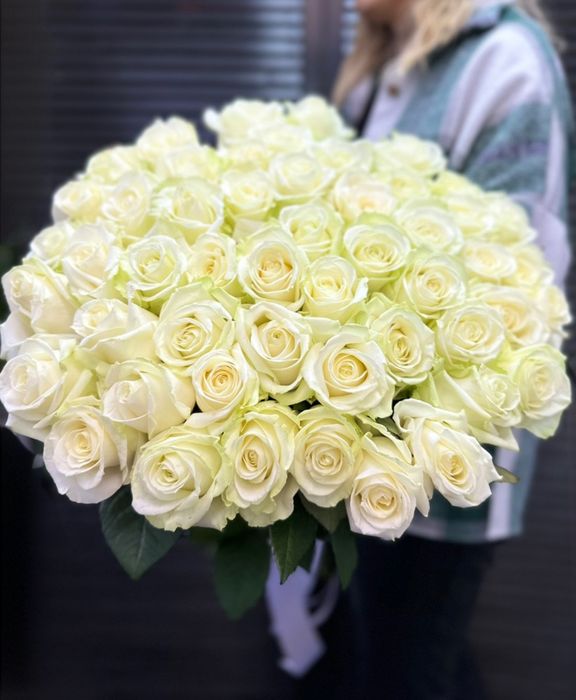 Букет из 51 эквадорской розы 80 см (цвет роз на выбор) #41972