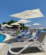 Зонт пляжный профессиональный 2х2 м Kiwi Clips, бежевый, 2000х2000