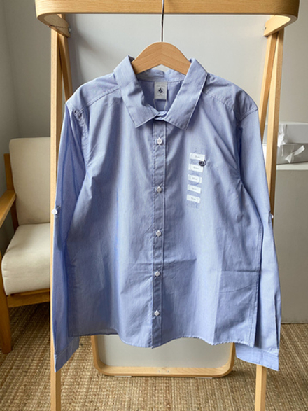 Новая хлопковая рубашка Petit Bateau, 152