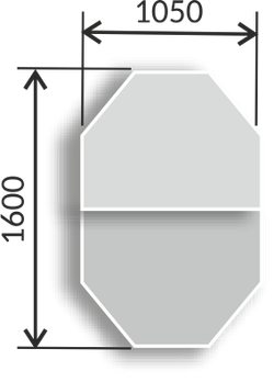 Стеллаж торцевой 1050*800*750