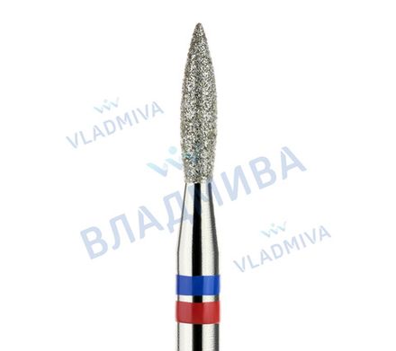 ВладМива Фреза алмазная 243 021 - Пламя (гибрид-красная, синяя)
