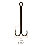 Крючки Saikyo двойн.Long Shank KH-11040  BN №2/0 (100шт)