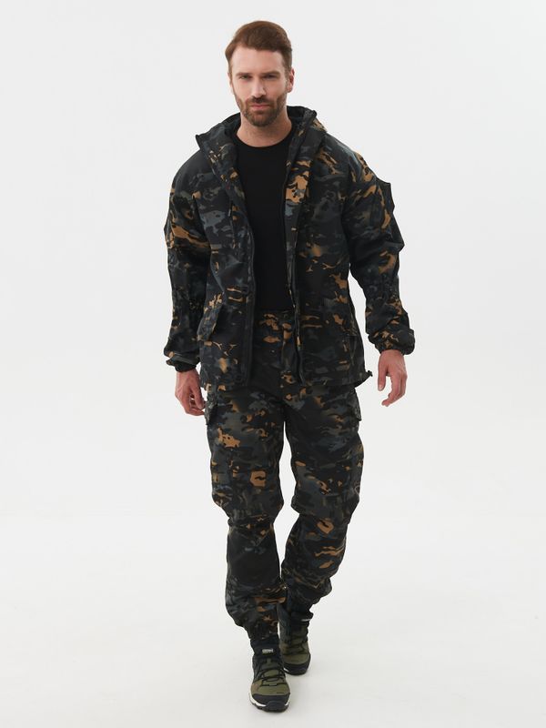 Костюм демисезонный Горка-5 ткань Смесовая Рип-Стоп цвет Мультикам City (С110-1BLACK)