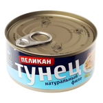 Тунец филе в собственном соку Пеликан 185 гр