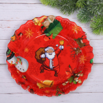 Поднос пластиковый «Новогодний праздник» 22,8*3,5см