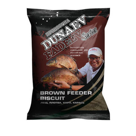 Прикормка "DUNAEV-FADEEV" 1кг Feeder Brown Biscuit