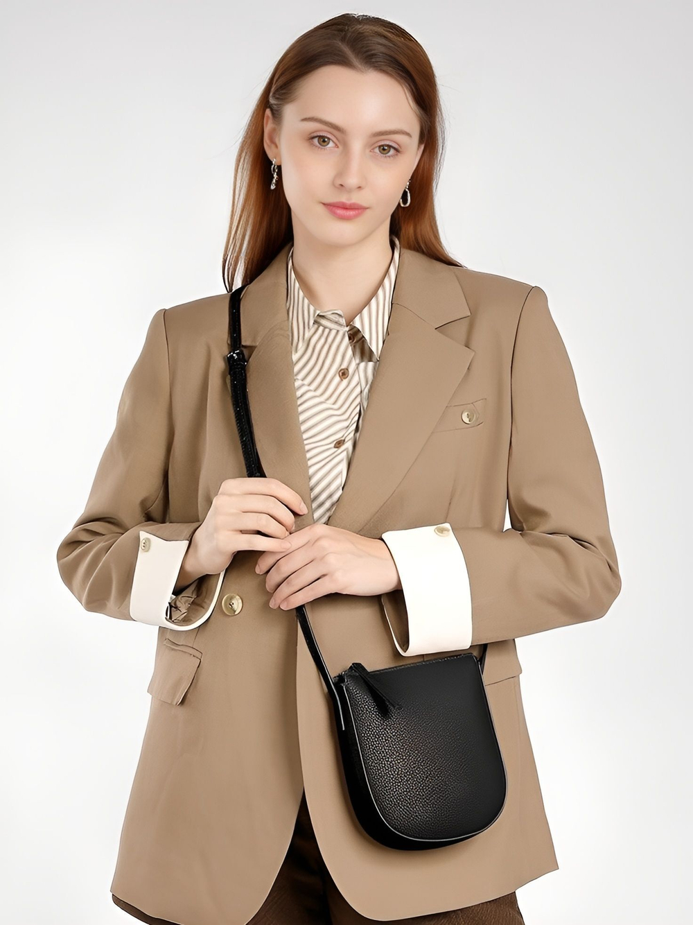 сумка женская натуральная кожа через плечо кросс боди маленькая